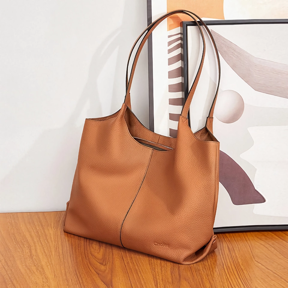 Versatile Leather Tote Bag