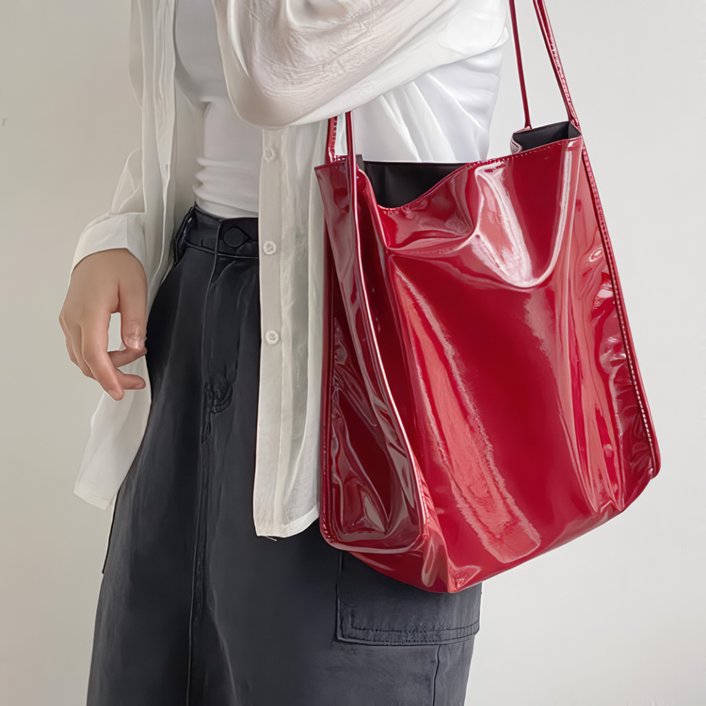 Leather Bucket Shoulder Bag